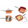 Non stick cooper cookware set